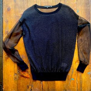 Tess Giberson Black sexy transparent “sweater”, size M.